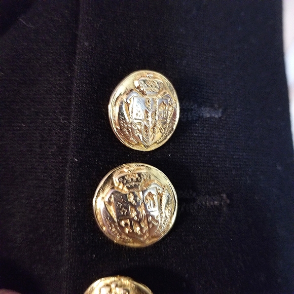 Studded Military Style Black Blazer - Picture 6 of 6